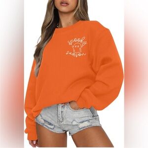Orange Spooky Season Halloween Sweatshirt